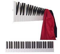 Walaka Auto Portemanteaux adhésif Rack, Crochet Mural Multi Fonction Forme Piano Moderne décorations Hangers Creative Mur étagère Home Decor pour clés Vêtements Coat (A)