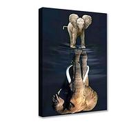 Walarky Poster Mindset Is Everything - 1 pièce - Image éléphant motivante - Impression sur toile - Art mural inspirant - Citations d'entrepreneur - Décoration de bureau - Cadeau prêt à accrocher