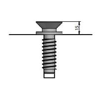 Walco V80 KNAPP - 1 ferrure + 3 vis bois Ø10 x 60 mm + 1 vis colerette Ø16x60 mm - K103