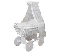 waldin Landau/Berceau Complet -18 modèles Disponibles,Cadre/Roues Blanc laqué,Couleur du Tissu Blanc