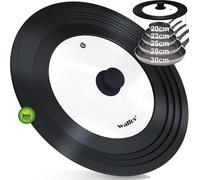 Walfos Couvercle universel Ø 30-20 Couvercle en verre pour casseroles et poêles, résistant à la chaleur