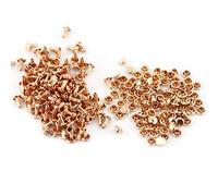 Walfront 100 Sets de Rivets Double Calotte en Métal pour DIY Bricolage Accessoires 6x8mm(Or)