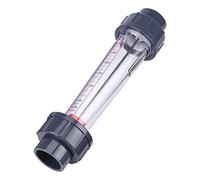 Walfront 300-3000L / H Débitmètre Coudé Tube en Plastique Rotamètre d'eau Instantané LZS-15 Débitmètre Liquide Flotteur Double