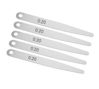 Walfront 5 Pièces Jauge d'épaisseur en Acier Inoxydable Règle de Mesure d'épaisseur Métrique 0.2mm ou 0.3mm Outil 'inspection Amovible pour la Mesure de la Taille de l'écart de Soudage (0.2)