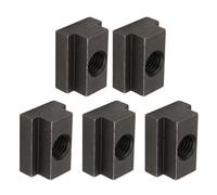 Walfront 5Pcs M12 Écrous à rainure en T, T-slot Écrou Filetage, avec finition noire d'oxyde pour les accessoires et les fixations pour le travail du bois