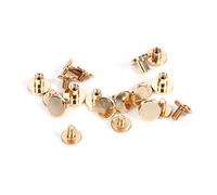 Walfront Boutons en Laiton Massif Vis à Clous Rivets à Clapet à Visser Rivets en Cuir pour Clous de Courroie 5mm 6.5mm 8mm (6.5mm)
