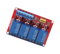 Walfront Carte de Module de Relais à 4 Canaux, Commutateur de Relais d'isolation Optocoupleur 5 V 12 V 24, Sélection de Déclenchement Haut Bas, Charge 10 A, Indicateur de Puissance pour Contrôle