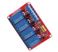 Walfront Carte de Module de Relais à 4 Canaux, Commutateur de Relais d'isolation Optocoupleur 5 V 12 V 24, Sélection de Déclenchement Haut Bas, Charge 10 A, Indicateur de Puissance pour Contrôle
