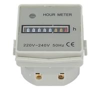 Walfront Compteur Horaire Mécanique, Minuterie Industrielle 220-240V | Minuteur Industriel, pour Générateur et Compresseur, Encastrable, Voyant, Boîtier Compact