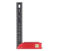 Walfront Encadrement carré, Règle à Angle Droit en Charge du Bois L Square carré 12 Pouces Alliage en Aluminium Marquages à Angle Multiples et Bulle de Niveau
