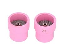 Walfront Ensemble de Coupelles de Soudage TIG Kit de Buses en Céramique Taille 12 14 pour WP9 WP17 WP18 WP20 WP25 WP26, 2 Pièces de Rechange avec Boîte en Plastique, pour Réparation de Torche de