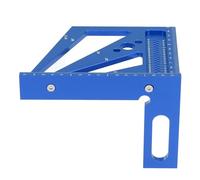 Walfront Équerre de Menuisier, Règle Multi-angles, équerre à Angle Droit, Outil de Mesure D'angle en Alliage D'aluminium avec échelles de 22,5, 30, 45, 60, 67,5 et 90 Degrés pour, (BLUE)