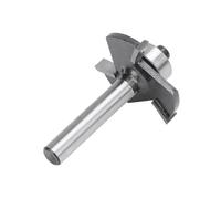 Walfront Fraise à Rainurer en T, Queue de 6,35 Mm (1/4"), 3 Dents, Hauteur de Coupe de 4 Mm (5/32"), Tête en Acier au Tungstène et Roulement à Billes pour le Rainurage et le Fraisage du
