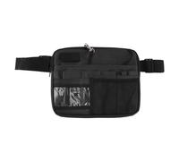 Walfront Infirmière Fanny Pack, Tissu Oxford, Sachet de Taille Multifonctionnelle avec Ceinture Réglable pour Les Infirmières Outils, Idéal pour Les Hôpitaux et Les électriciens (Black)