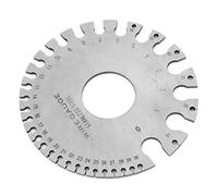 Walfront Jauge de Fil en Acier Inoxydable, Règle d'épaisseur de Métal Gravée 0 à 36 AWG 0,3125 à 0,007 Pouce, échelle Transparente 8,4 Cm, Outil Rond pour Bijoutiers, électriciens et Métallurgistes