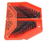 Walfront Jeu de Clés Hexagonales, 30 Pièces Allen Keys | Construction en acier 45#, bras longs et courts, conception en forme de L, ajustement par contact complet, assemblage de