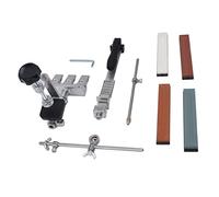 Walfront Kit d'aiguisage de Couteaux RH 006, Pierre de Corindon Blanc, Système d'affûtage à Angle Réglable en Acier Inoxydable, 4 Meules pour l'entretien des Couteaux de Chef de Cuisine