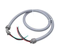 Walfront Kit de Raccordement AC, Câble électrique 3/4 Pouce X 6 Pieds 8 AWG | Conduit étanche en PVC Antioxydant, Cuivre 8 AWG, certifié UL, Extérieur