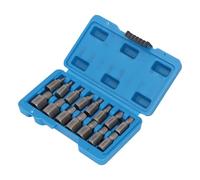 Walfront Kit D'extracteurs de Vis à Tête Hexagonale Easy Out (15 pièces) en Acier Cr-Mo, Filetage à Gauche, Haute dureté et Résistance à L'usure, avec étui de Rangement en Plastique pour