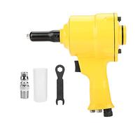 Walfront KP-705P 1/4" Riveteuse Pneumatique Outil de Rivetage Pneumatique Pistolet à Riveter Pneumatique Poignée Pistolet Outil de Rivetage Pneumatique Mandrin 2,4-4,8 Mm 1850 Kg Convient aux Clous