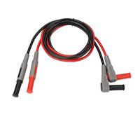 Walfront Lot de 2 fiches banane P1033 4 mm - Moulées par injection - Angle droit vers multimètre droit - Adaptateur de fil électrique - 1 m