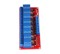 Walfront Module de Relais 12 V à 8 Canaux, Double Carte de Relais Haut Bas Niveau avec Bornes de 5,08 Mm, Indicateurs LED, Câblage Double Face, Contrôle PLC 10 A pour Systèmes d'automatisation