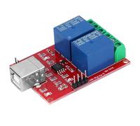 Walfront Module relais USB 2 canaux 5 V Module de relais pour ordinateur PC Interrupteur de commande intelligent (automatique, argent, 2NO 2NC)