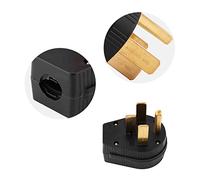 Walfront Nema 14-50P Fiche 50A 125-250V Lame Droite Angle Quatre Broches | Lames en Laiton Massif, Coque en ABS, Usage pour Sèche-linge et Camping-car, Compatibilité avec Connecteurs électriques