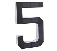 Walfront Numéro de Maison Solaire à LED, Panneau d'adresse ABS PC avec éclairage à Détection Automatique, Plaque d'immatriculation Extérieure étanche Haute visibilité 23 Cm 9 Pouces pour Entrée