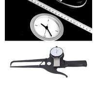 Walfront Pied à Coulisse D'extérieur à Cadran - Instrument de Mesure pour Diamètres Extérieurs et épaisseurs de Paroi - Plage 0-50 Mm - Mâchoires Allongées de 125 Mm - Matériau ABS