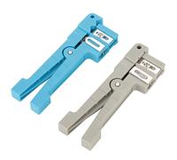 Walfront Pince à Dénuder Fibre Optique, Outil de Dénudage à Lames Réglables Prise en Main Confortable for Câble Coaxial Flexible (45-162+45-163)