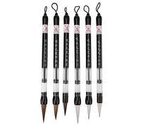 Walfront Pinceaux Calligraphie Pinceau Chinois Stylo Calligraphie Rechargeable Encre Pigment (S+M+L) 6Pcs