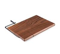 Walfront Planche à Râpe à Fromage en Fil d'acier Inoxydable, Beurre avec Base Antidérapante, 25x17,5x1,8 Cm, Manche en Bois de Sapelli pour Fromage, Beurre, Déjeuner, Viande, Pâte à Foie Gras