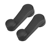 Walfront Poignée de Lève-vitre de Voiture, Lot de 2 Poignées de Fenêtre en Plastique ABS, Remplacement de Manivelle Manuelle Noire pour MK3 MK4 1997 à 2010, Utilisation de Porte Intérieure