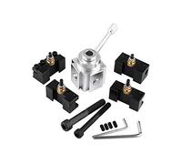 Walfront Porte Outil à Changement Rapide, Kit de 4 Porte Outils en Alliage | Porte-outil de Tour en Alliage D’aluminium, pour Tournage et Dressage Mini-tour