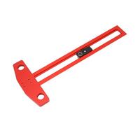 Walfront Règle Carrée en T Règle Carrée en T de Positionnement de Perçage en Alliage D'aluminium de 30 Cm avec échelle Métrique en Pouces et Manchons de Perçage Interchangeables de