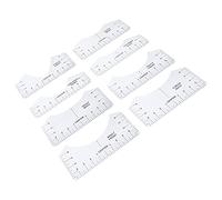Walfront Règle D'alignement de T-Shirt, 8 Tailles PVC (Round neck ruler