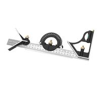 Walfront Règle d'angle en Acier Inoxydable, Règle de Rapporteur de 0 à 180 Degrés avec une Précision de 0,01, échelle Gravée, Détecteur d'angle Portable pour les Ingénieurs de Construction en Bois