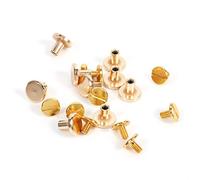 Walfront Rivets Laiton Massif 8mm Certifiés NF EN 10 Ensembles Pro avec Écrous Sécurisés Pour Maroquinerie de Luxe & Réparation Cuir 5/6.5/8mm