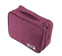 Walfront Sac de Rangement 24,5 X 18 X 10 Cm, Boîte de Rangement pour Vêtements d'hiver, Organisateur de Voyage Portable avec Plusieurs Grilles pour écouteurs, Banque d'alimentation, Gadgets,