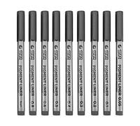 Walfront Stylo à Ligne Fine Imperméable Stylos à pointe fine Micro-Pen Stylo à Encre Micron Stylo de Micro-encre d'Archivage 0.05~0.8 mm pour Dessiner des Esquisses d'Ecriture Encre Noire par STA