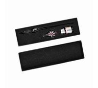 Walfront Stylo à Tremper en Verre de Cristal Fait à la Main, élégant Stylo de Signature en Forme de Fleur, Pointe Filetée de 18,5 Cm avec Encre et Porte- pour la Calligraphie, l'écriture (PINK)
