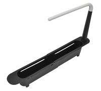 Walfront Support de Rangement Télescopique pour évier en PP, Organisateur sur évier avec Porte-serviettes Réglable de 12,6 à 17,7 Pouces, Drainage ventilé, Grande capacité pour Cuisine et Salle de