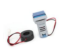 Walfront Voltmètre Ampèremètre 2 en 1 ABS Compteur de Tension de Courant Numérique AC60 à 500 V 0 à 100 A Double Affichage Indicateur de Panneau de 20 Mm pour l'installation et la Maintenance des