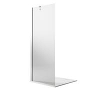 WALK IN PAROI 46CM H190 DOUCHE FIXE VERRE ANTICALCAIRE TRANSPARENT 6MM