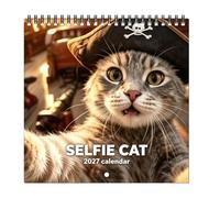 Wall Calendars - 12-Month Cat Patterns Planner Poster Schedule | 2027 Calendar for Home Office School Classroom Family Dorm Planning Teacher Work Bedroom