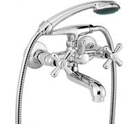 Wall-mounted bathtub mixer with shower set