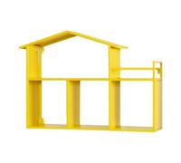 Wall-mounted Bookshelf Storage Display Cabinet, Shape Metal Frame Floating Shelf, for Living Room, Office, Bedroom, Bathroom(A)