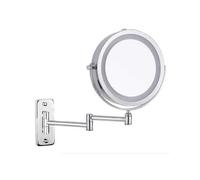 Wall Mounted Makeup Mirror with 10x Magnification, Double Sided LED Lighted Mirror for Vanity Bathroom or Dressing Room