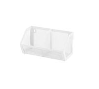 Wall Mounted Storage Basket Black White Garlic Ginger Onion Drainage Space Saving Large Capacity Spice Shelf Pour Le Rangement(White-2Grids)